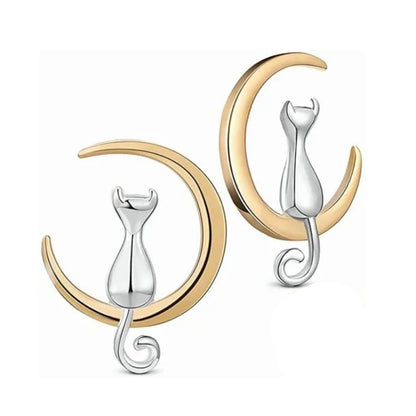 Aretes Luna y Gato