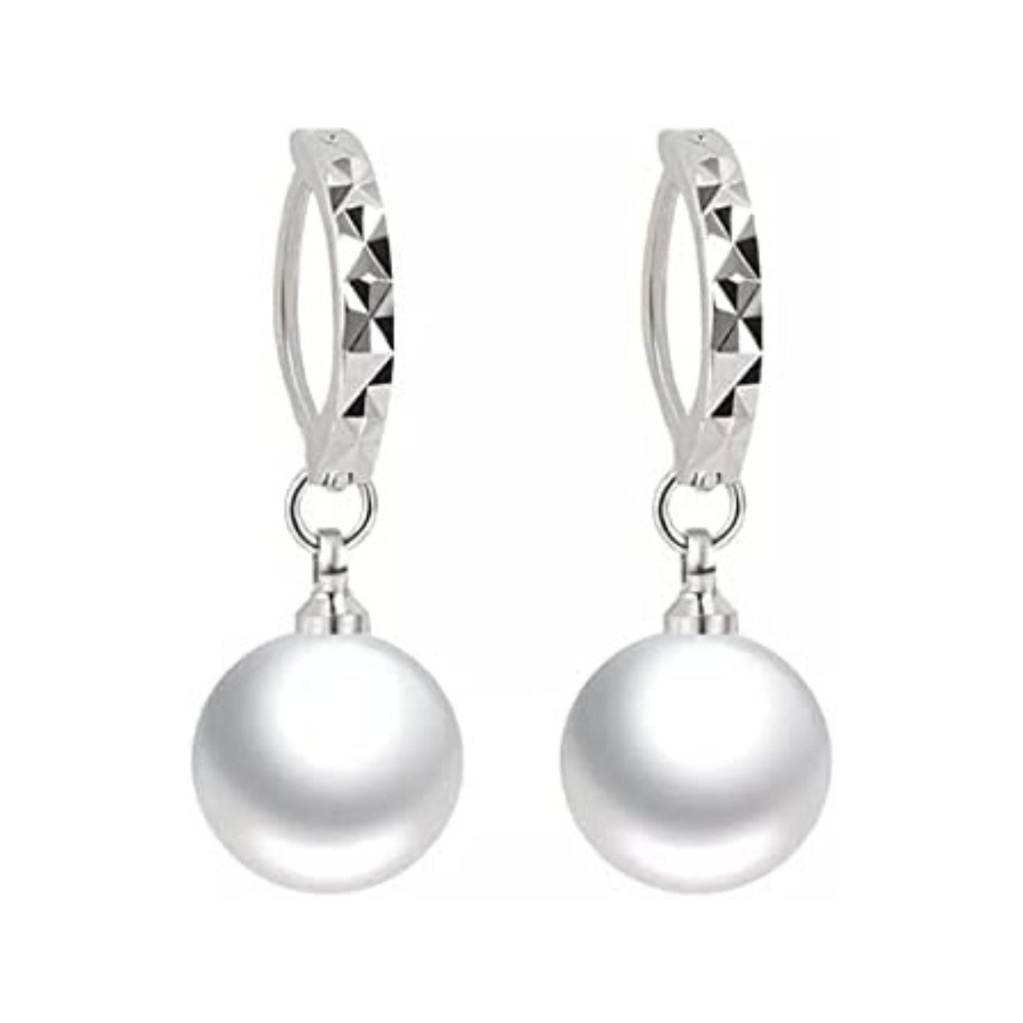 Silver Earrings with Pearls